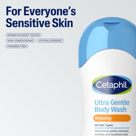 Person applying Cetaphil in hands to show gentle cleanse and skin comfort