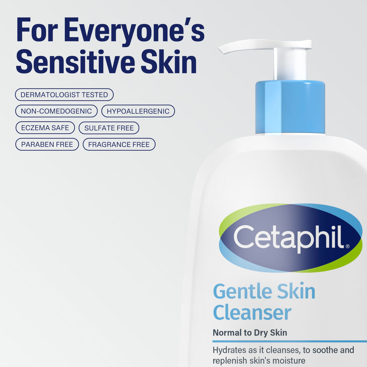 Cetaphil ingredient panel highlighting glycerin panthenol and niacinamide