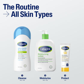 Cetaphil with aloe vera and calendula ingredients showing calming effect