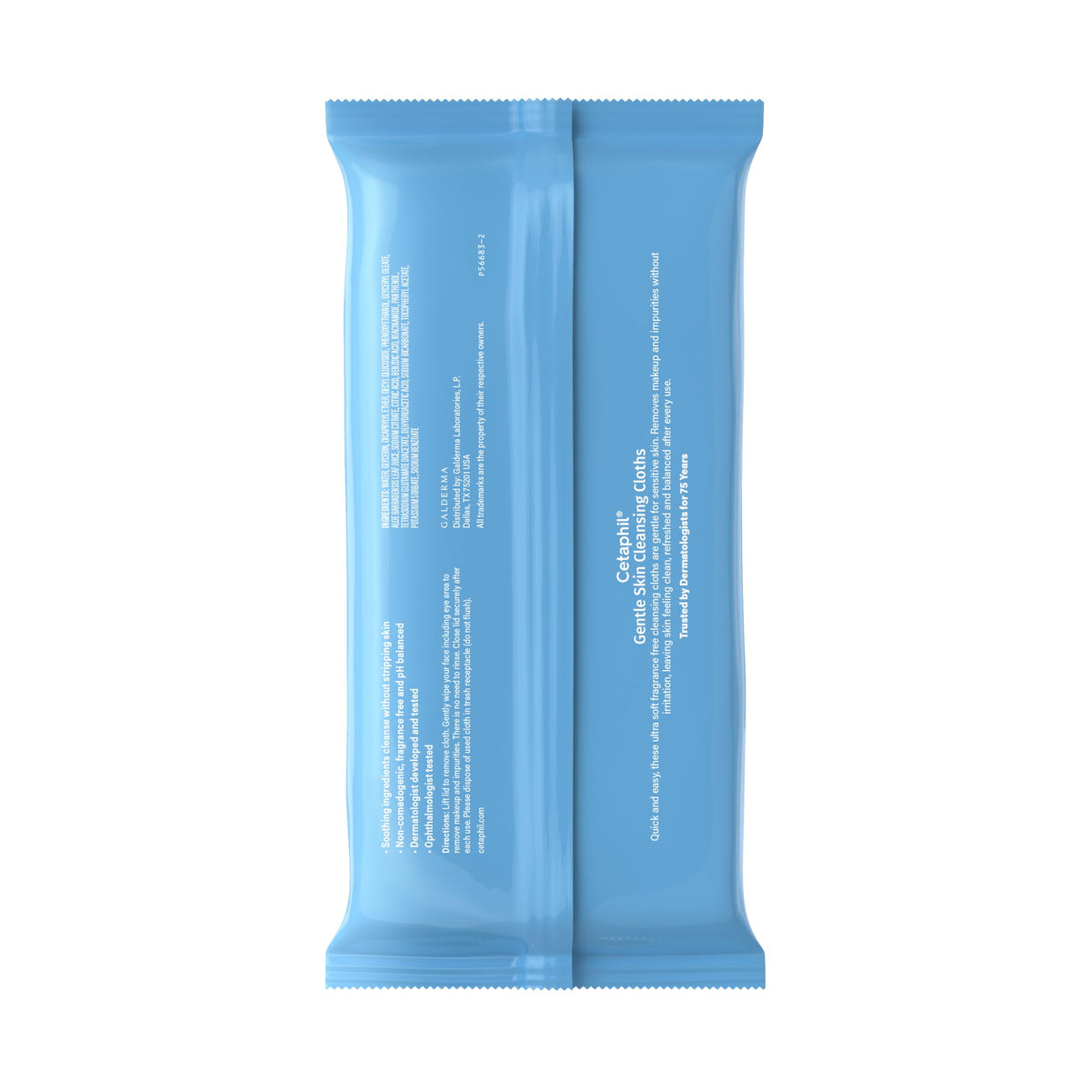 cetaphil ingredients label closeup showing vitamins and soothing aloe benefit