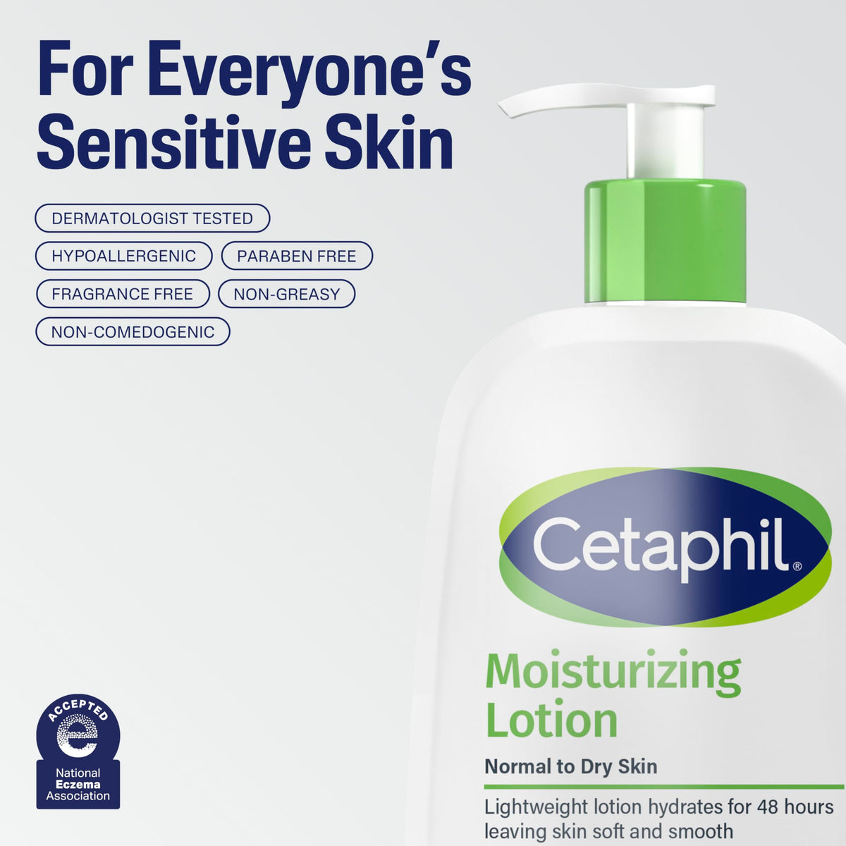 Cetaphil ingredients panel detail showing glycerin, panthenol and niacinamide benefits
