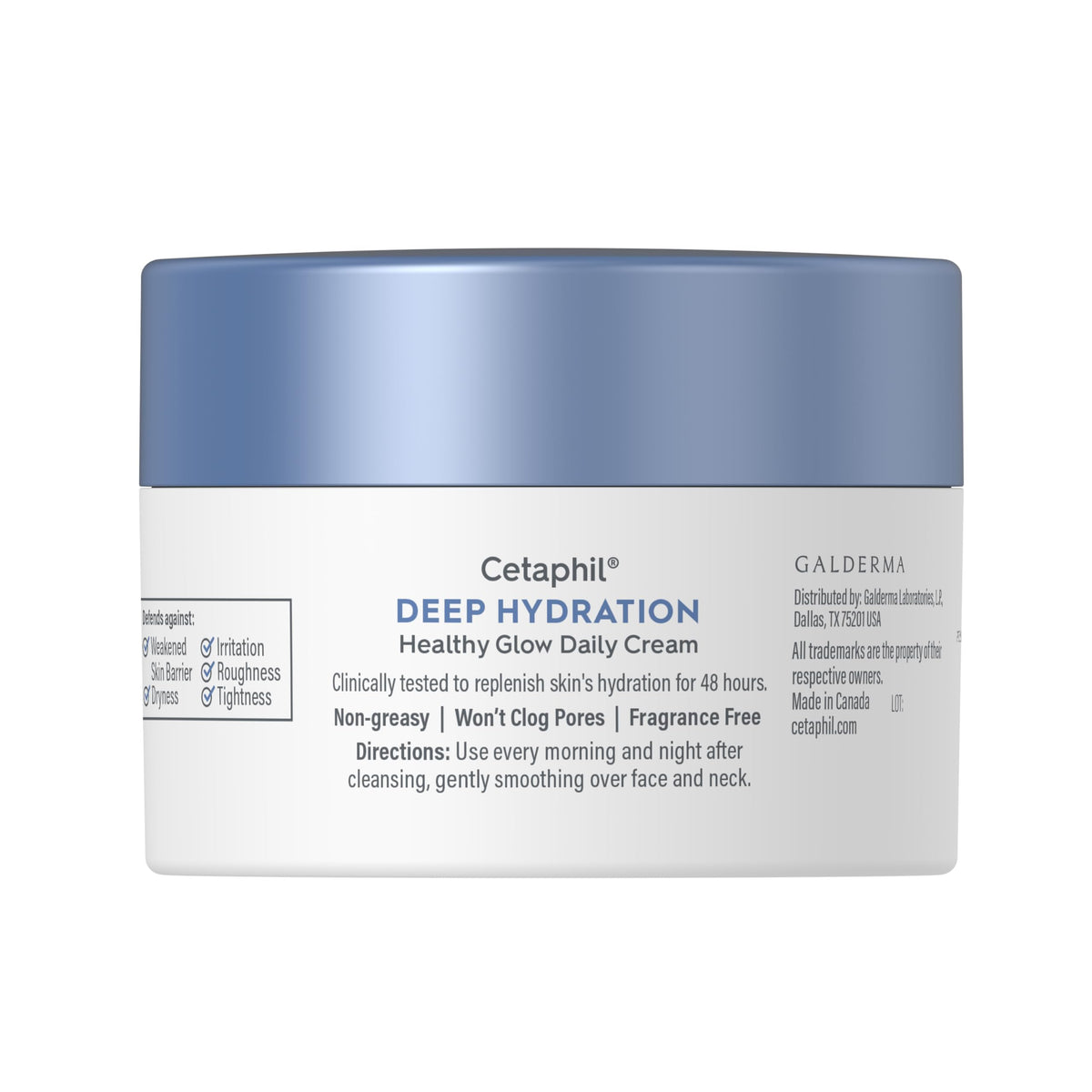 Cetaphil on bathroom counter in morning routine promoting quick absorption