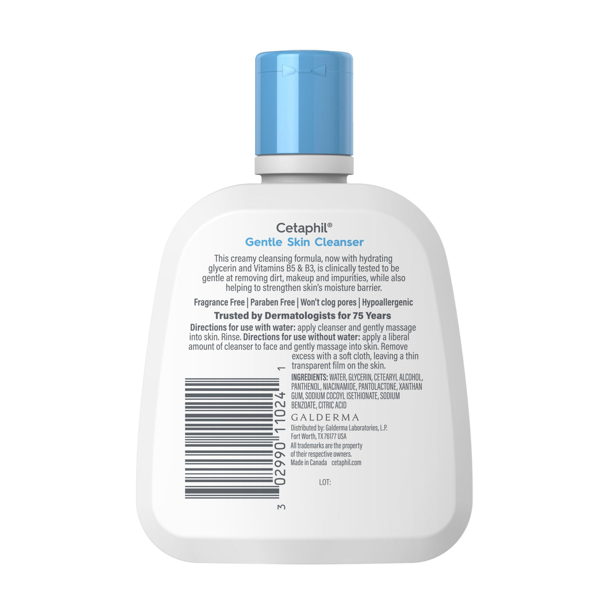 Cetaphil on bathroom counter in lifestyle scene for daily routine simplicity