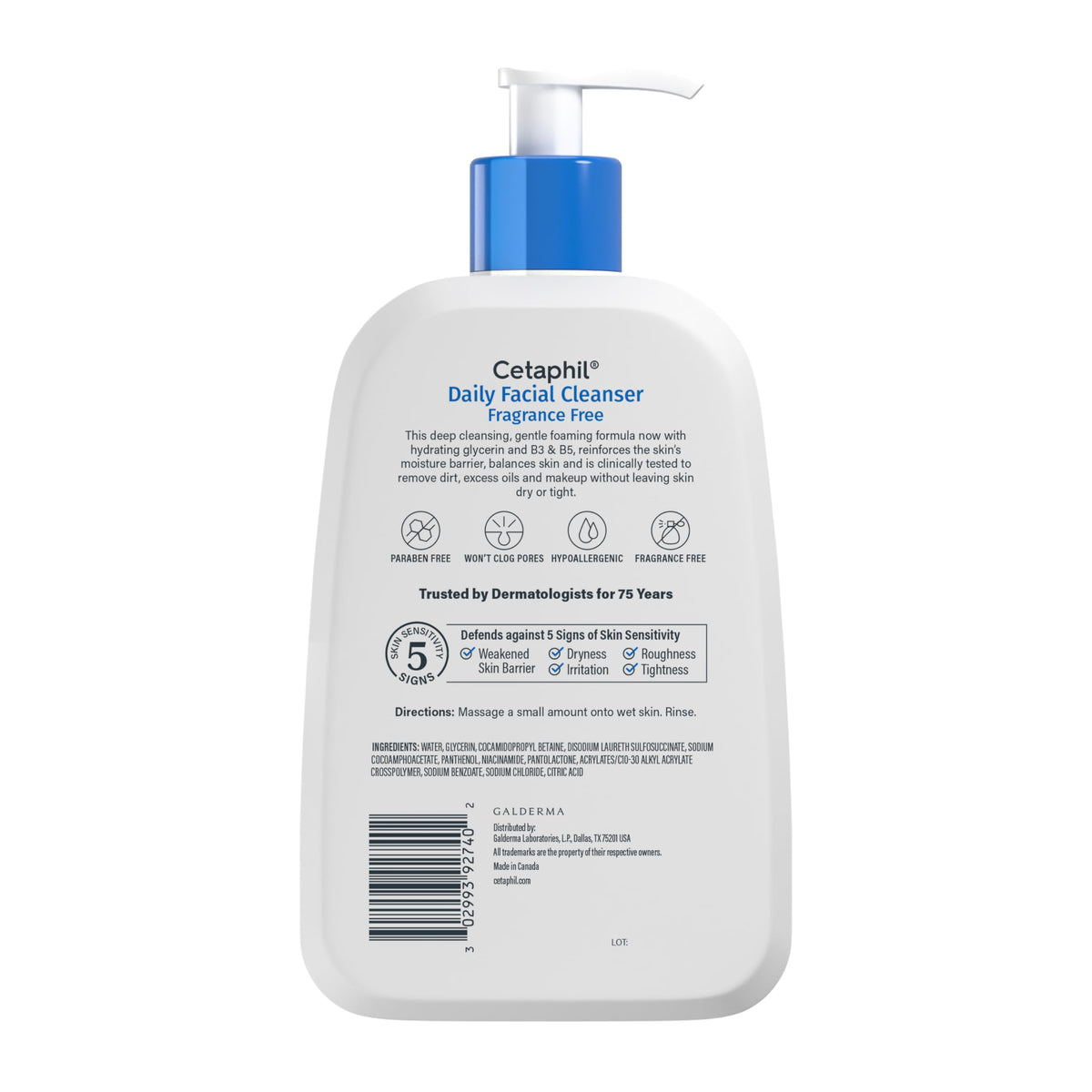 Cetaphil on bathroom shelf in lifestyle scene promoting daily routine benefit