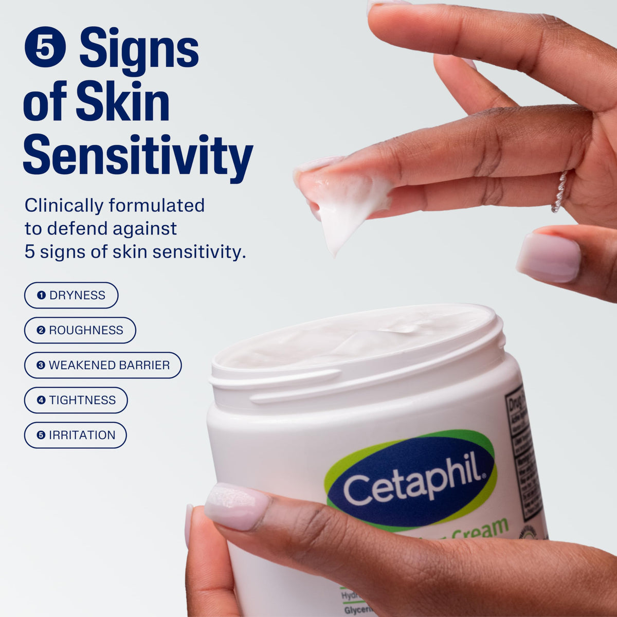 Cetaphil on bathroom shelf lifestyle scene conveying daily use and gentle care