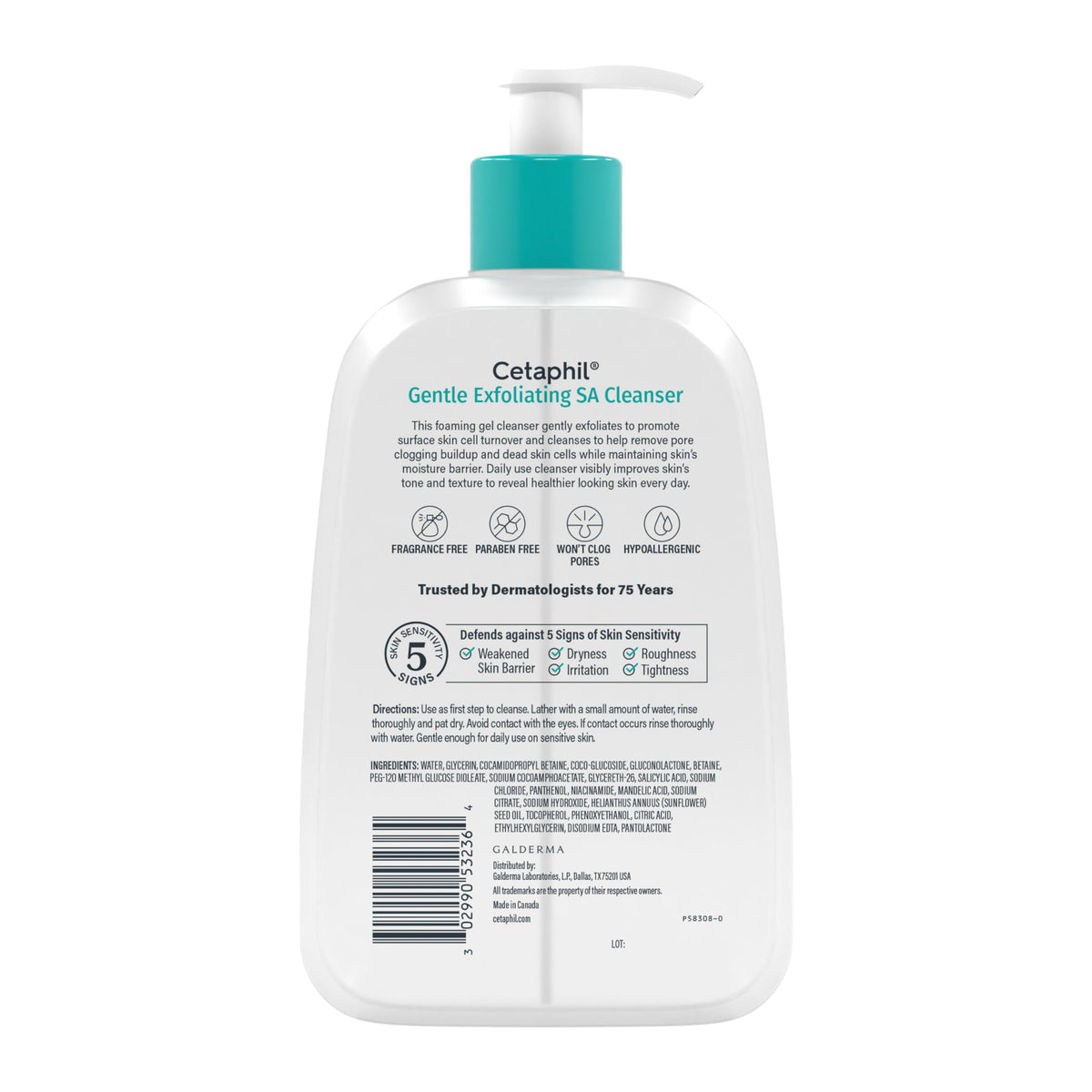 Cetaphil on bathroom sink in lifestyle scene showing gentle skincare routine benefit