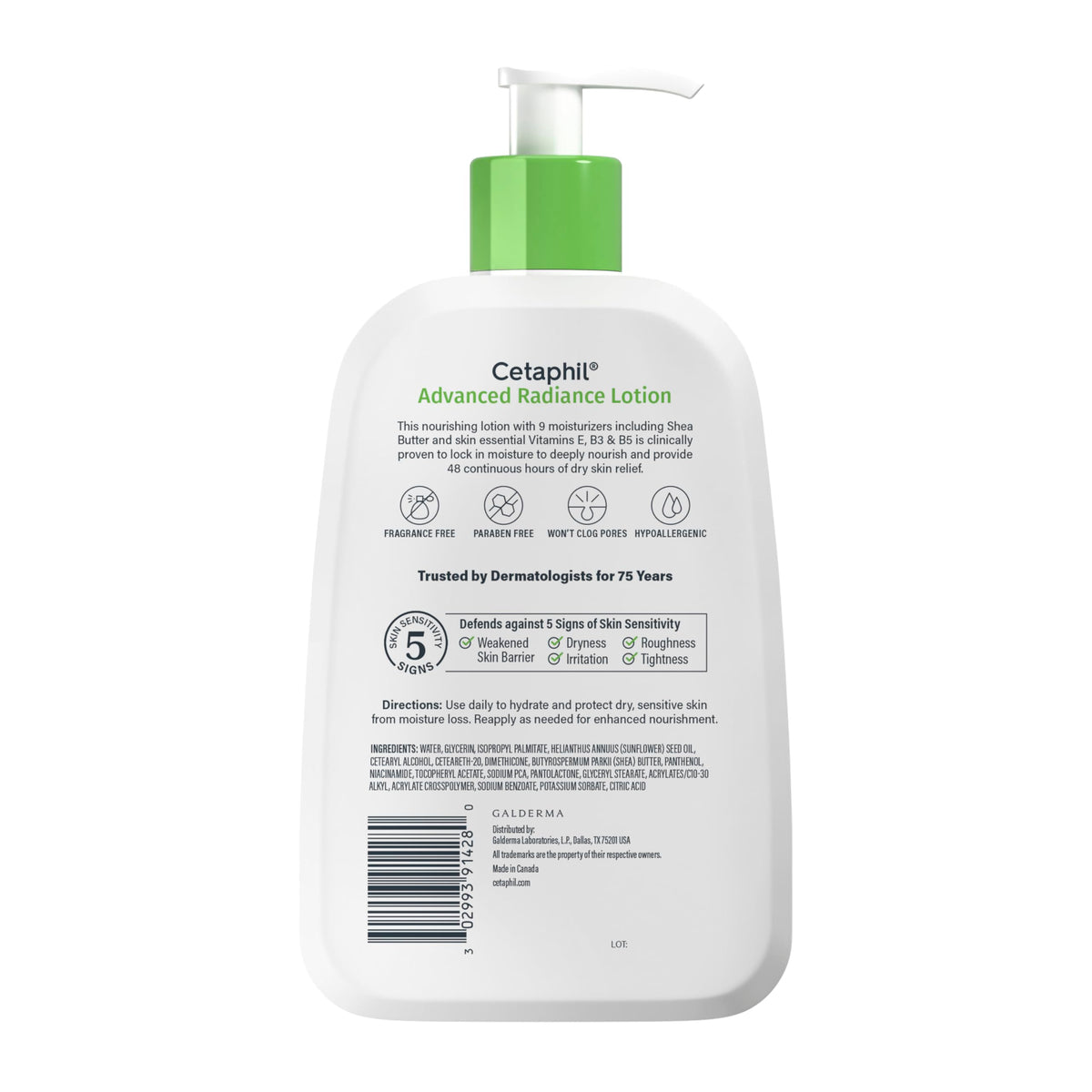 After-use skin detail showing smoother, hydrated skin from Cetaphil lotion