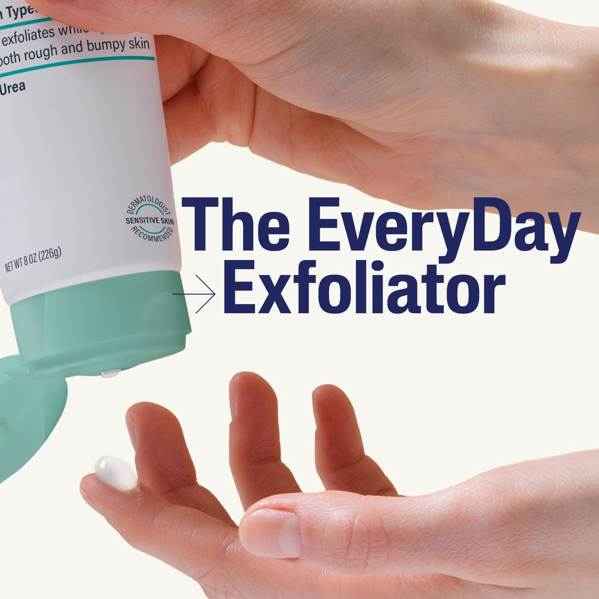 Cetaphil cream absorbing into skin to show non-greasy fast absorption benefit