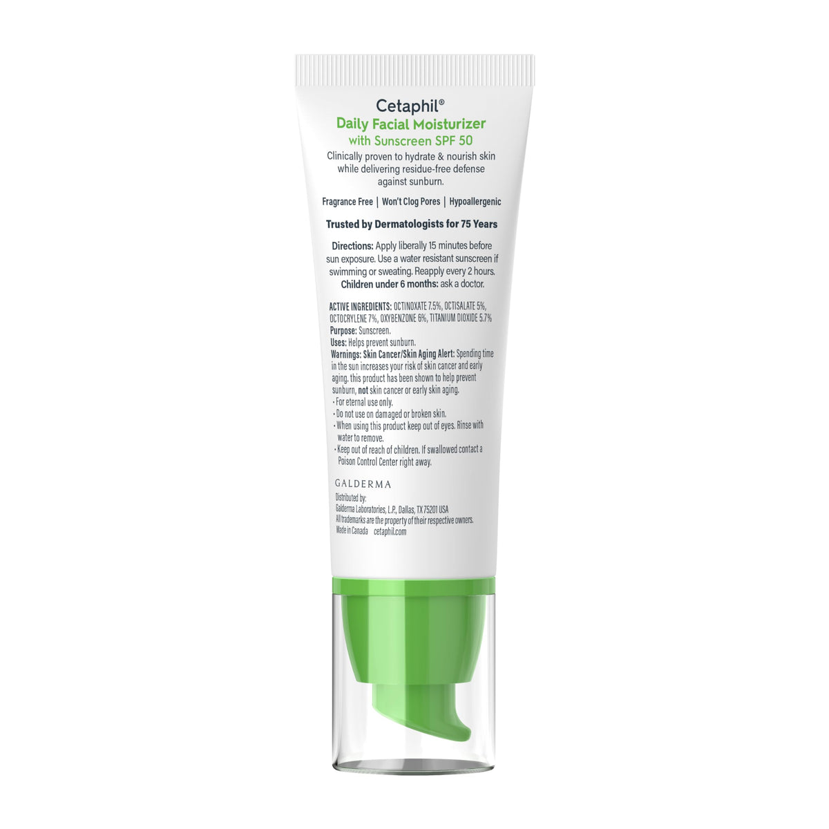 Cetaphil swatch showing non-greasy finish and smooth skin appearance