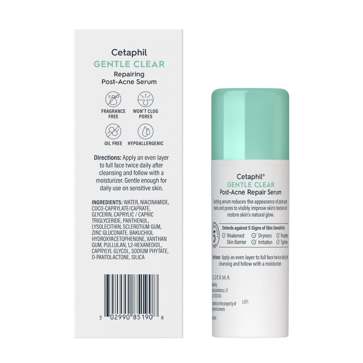 Cetaphil back label close-up showing hypoallergenic and ingredient transparency