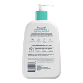 Cetaphil pump action dispensing lotion showing controlled easy-application benefit
