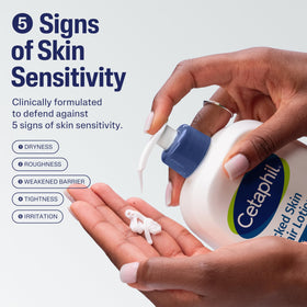 Cetaphil label close-up displaying product name and hypoallergenic claim