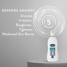 Cetaphil pump dispensing creamy wash demonstrating easy application benefit