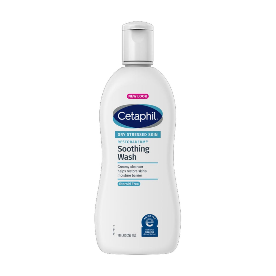 Cetaphil RestoraDerm front packaging showing label and size for easy selection
