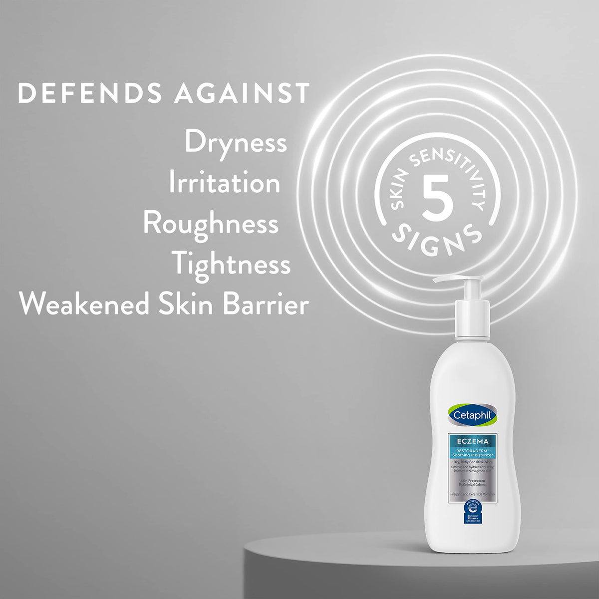 Cetaphil ingredients label close-up highlighting ceramide benefit