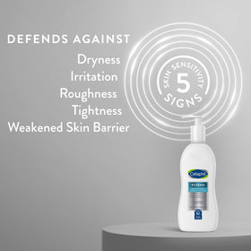 Cetaphil ingredients label close-up highlighting ceramide benefit
