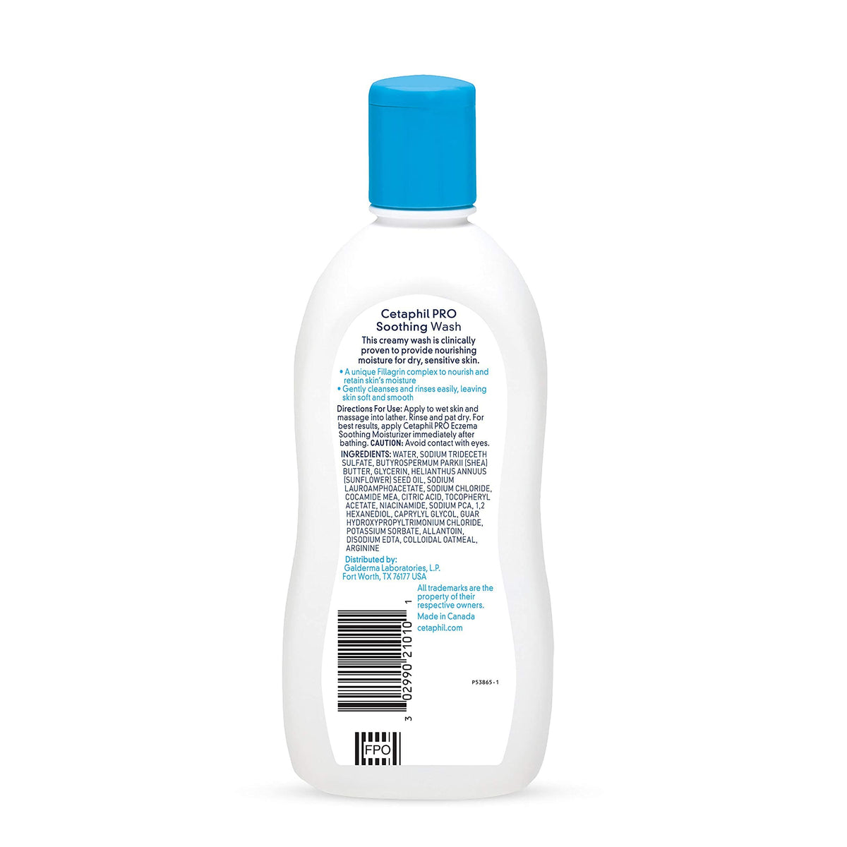 Cetaphil ingredient label detail highlighting filaggrin technology and moisturizers