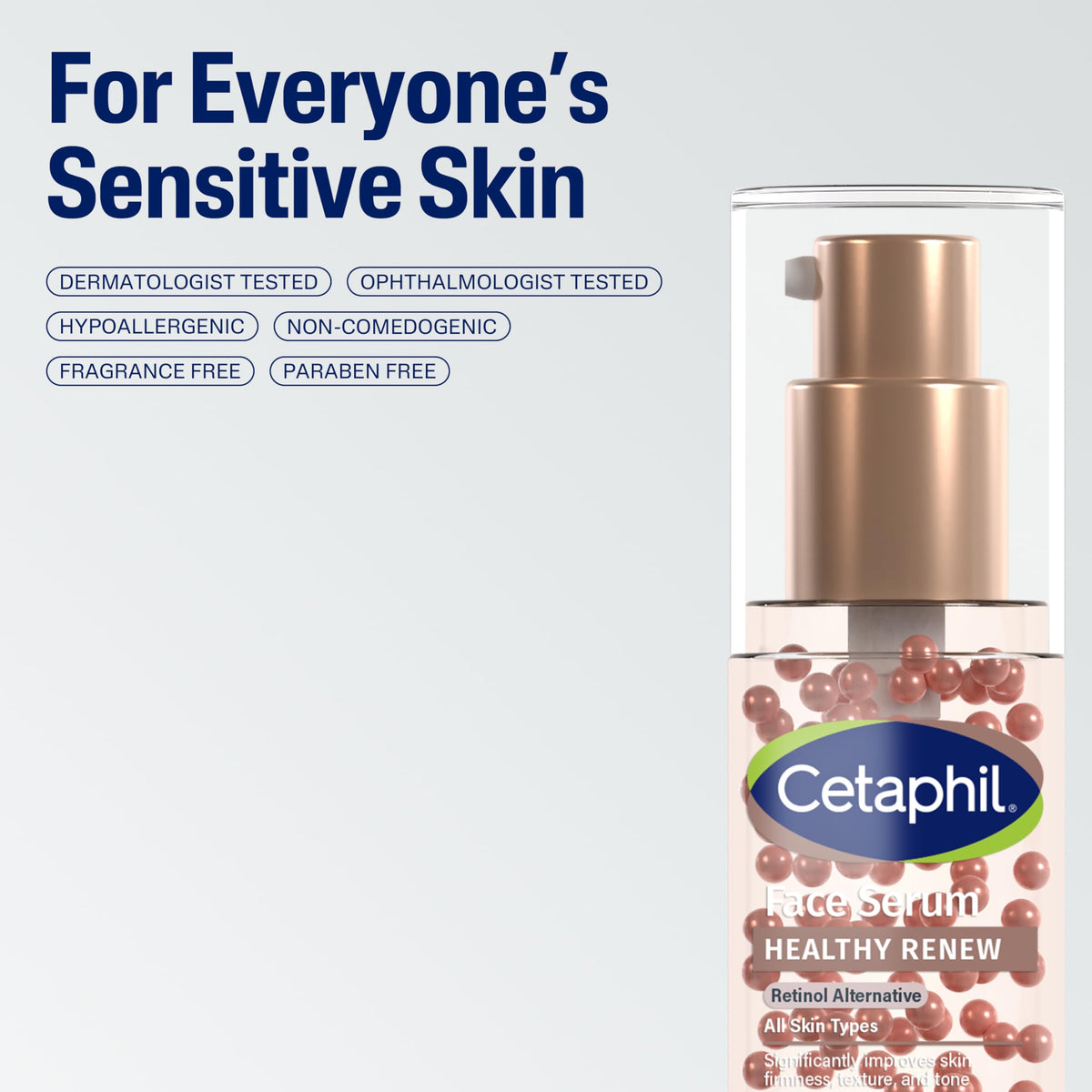 Cetaphil 1 oz bottle in hand for size comparison, travel-friendly benefit