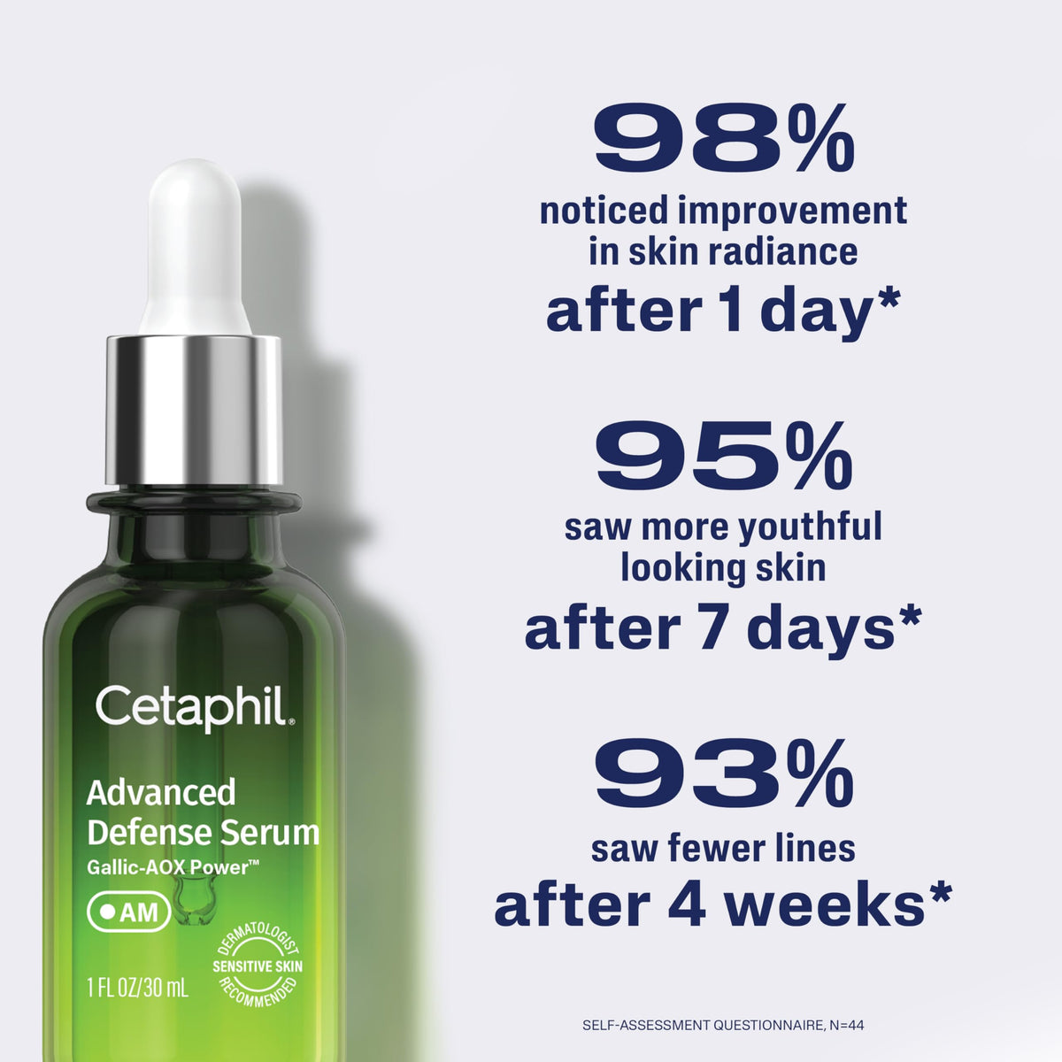 Cetaphil serum texture on skin demonstrating lightweight hydration