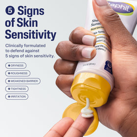 Cetaphil close-up of sheer texture demonstrating lightweight, non-greasy spread