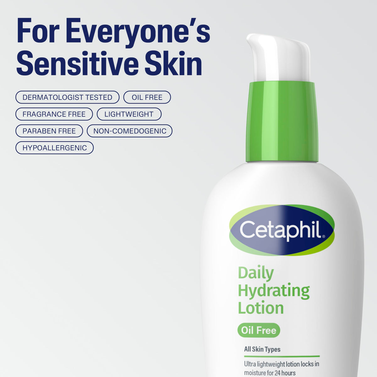 Cetaphil size in hand scale showing 3 fl oz travel convenience benefit
