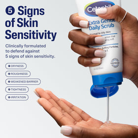 Cetaphil close-up of micro-fine granules texture illustrating gentle exfoliation