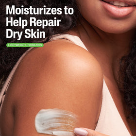 Cetaphil lotion texture close-up illustrating lightweight non-greasy finish