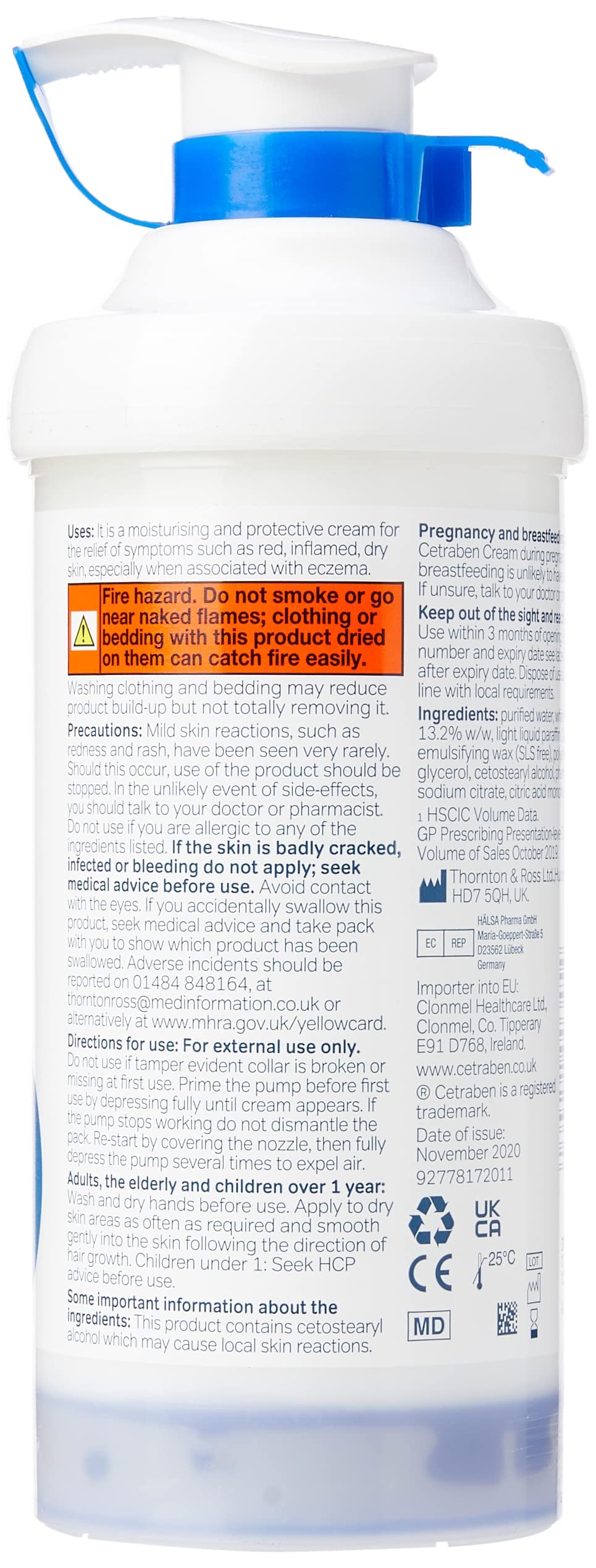 Cetraben cream texture close-up demonstrating smooth, non-greasy hydration