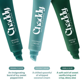 Chaddy on lips before and after demonstrating visible fuller lip effect