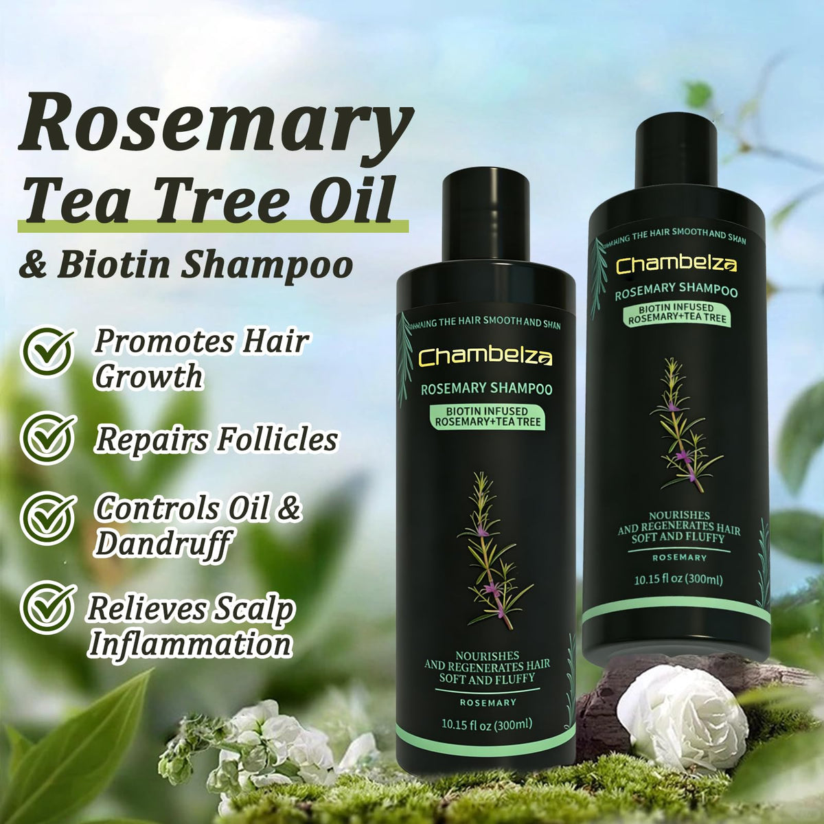 Chambelza creamy shampoo lather texture demonstrating gentle cleansing benefit