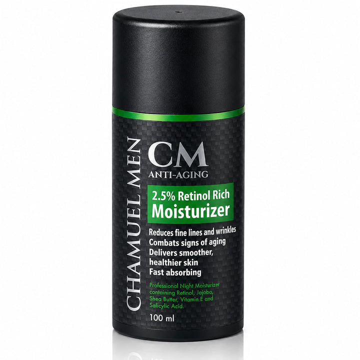 CHAMUEL MEN front packaging showing product benefit and size