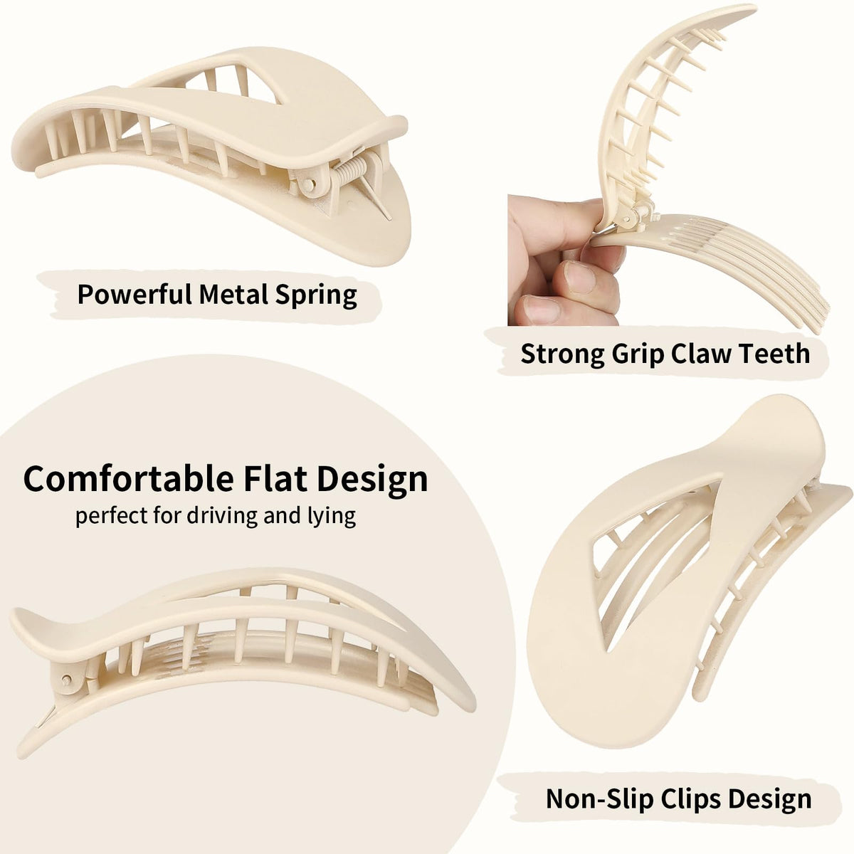 CHANDAT close-up of interlocking teeth and reinforced spring showing strong secure grip