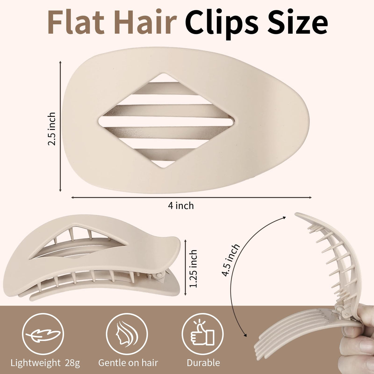 CHANDAT fanned clips display neutral matte colors offering outfit-matching versatility