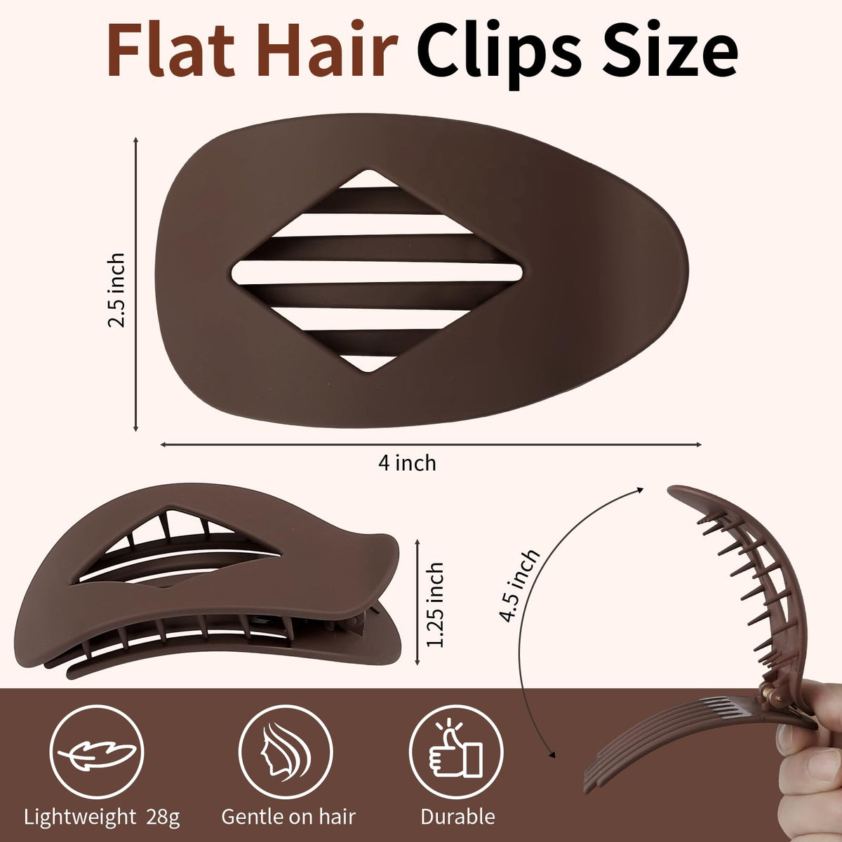 CHANDAT arranged color range of ten clips highlighting neutral palette for outfit-matching ease