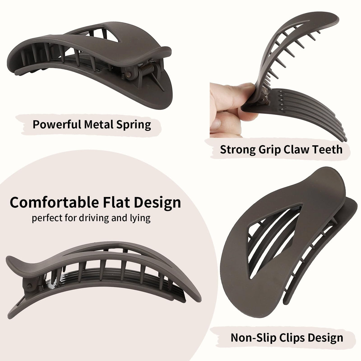 CHANDAT close-up of interlocking teeth illustrating secure no-slip grip on hair
