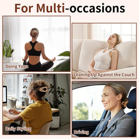 CHANDAT lifestyle image of clip keeping hair up while driving, ideal for commute comfort