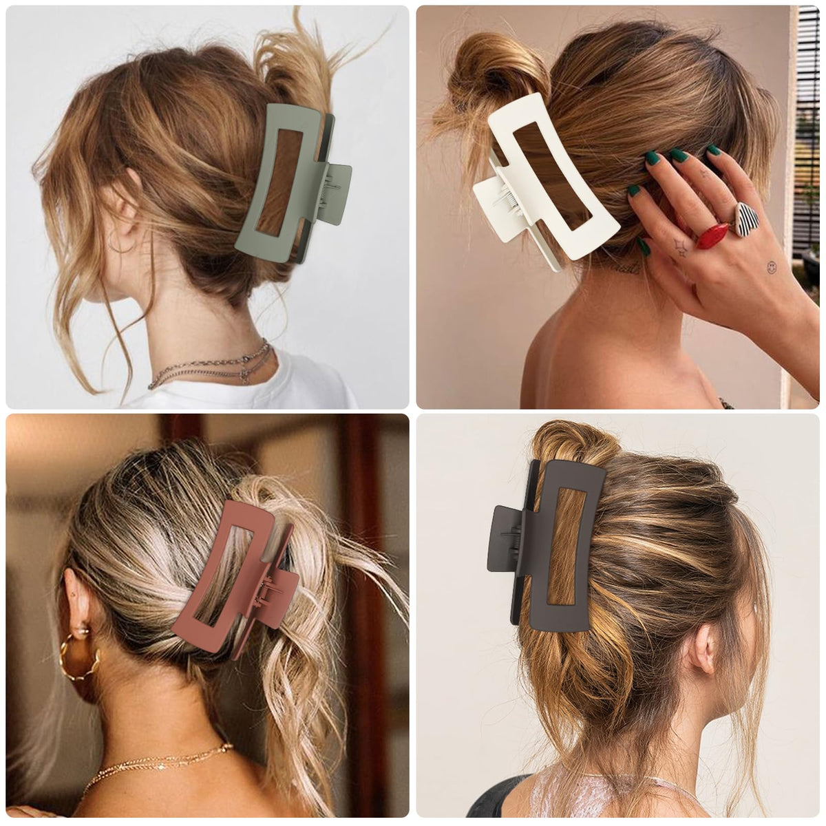 CHANDAT lifestyle image of woman commuting with clip in hairstyle showing all-day convenience
