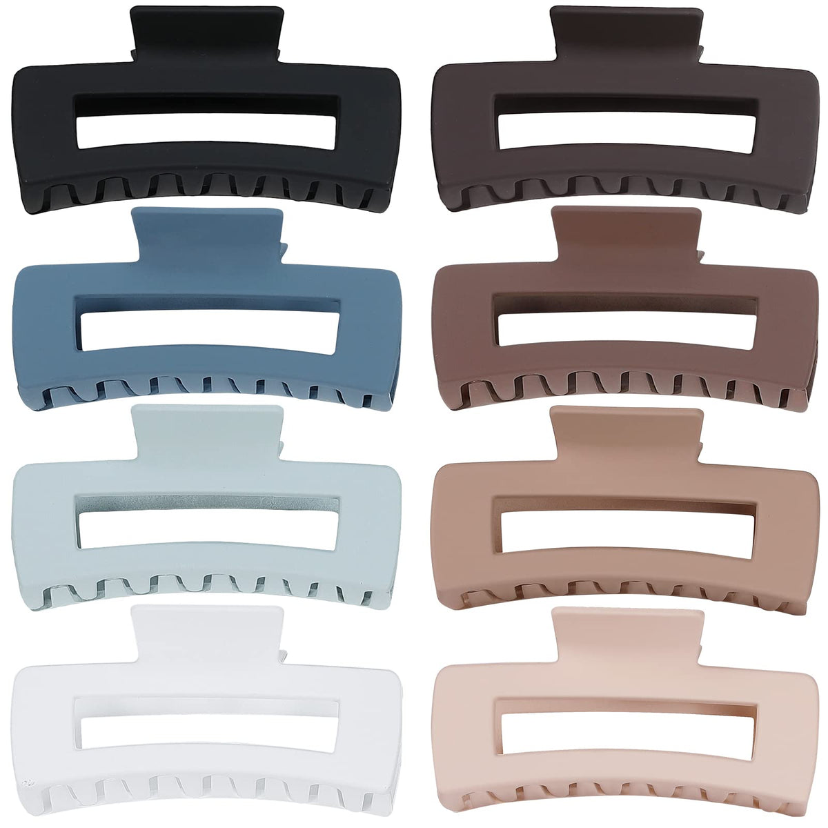 CHANDAT matte color array of eight clips for versatile styling