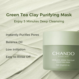 CHANDO HIMALAYA creamy mask texture close-up showing smooth clay consistency