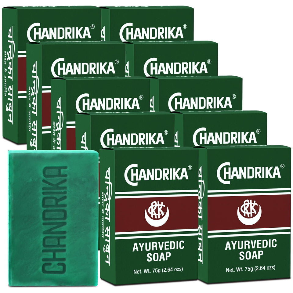 Chandrika soap front packaging showing brand and compact bar benefit