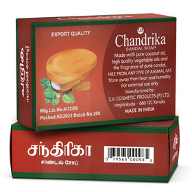 Chandrika sandal soap close-up texture of handmade bar highlighting natural oils and nourishing feel