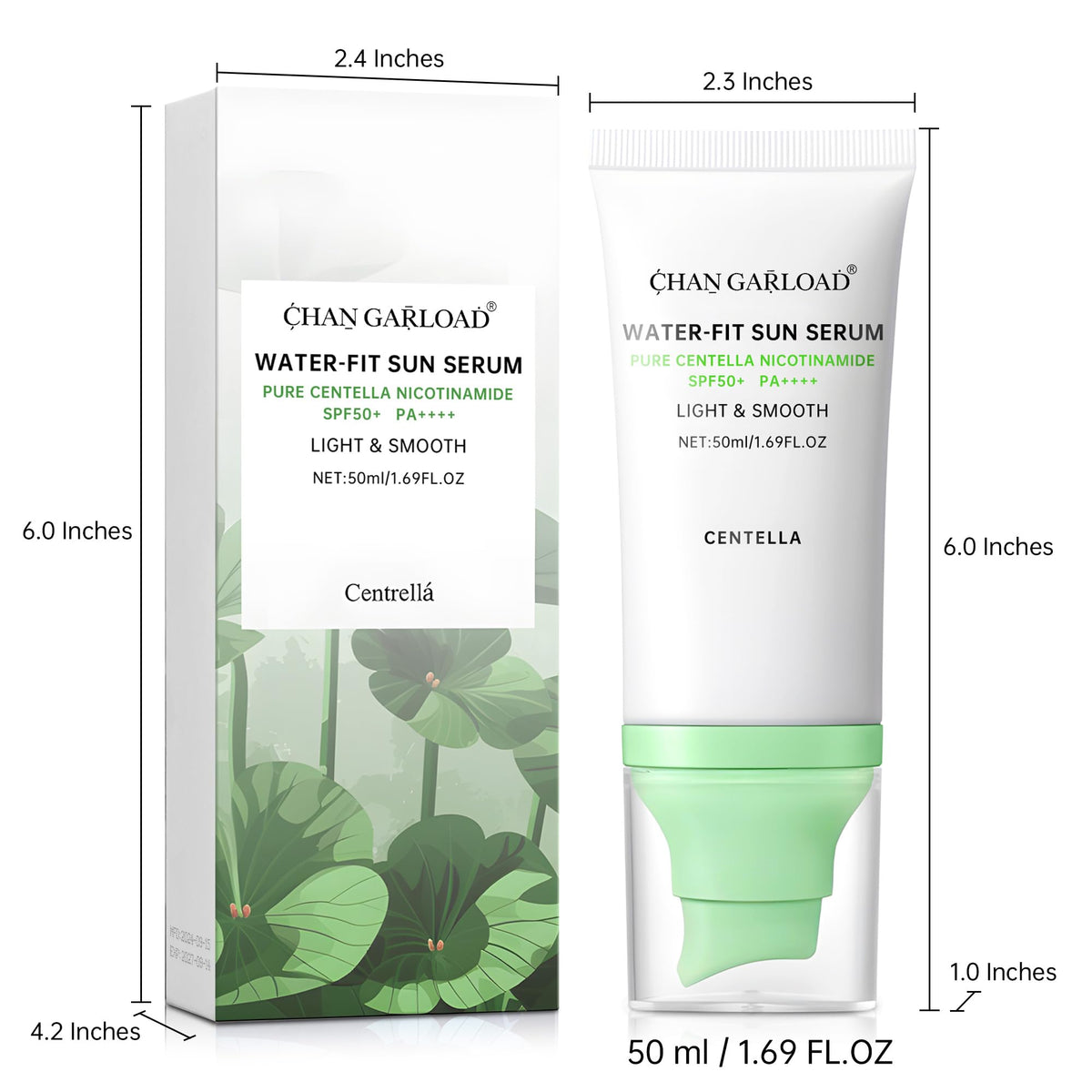 CHANGARLOAD absorption demo on skin illustrating non-greasy finish benefit