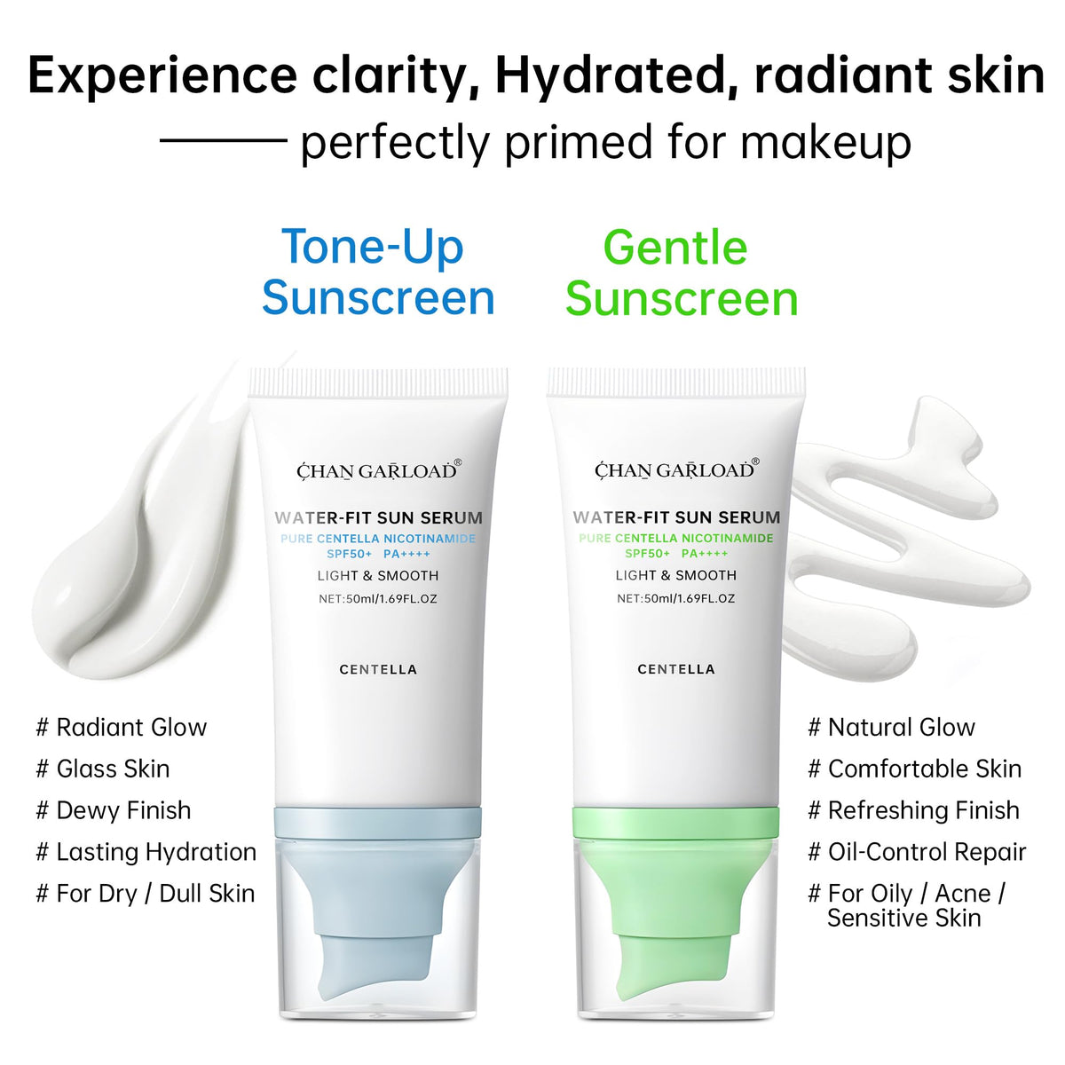 CHANGARLOAD tube next to hand showing 50ml size and convenience benefit