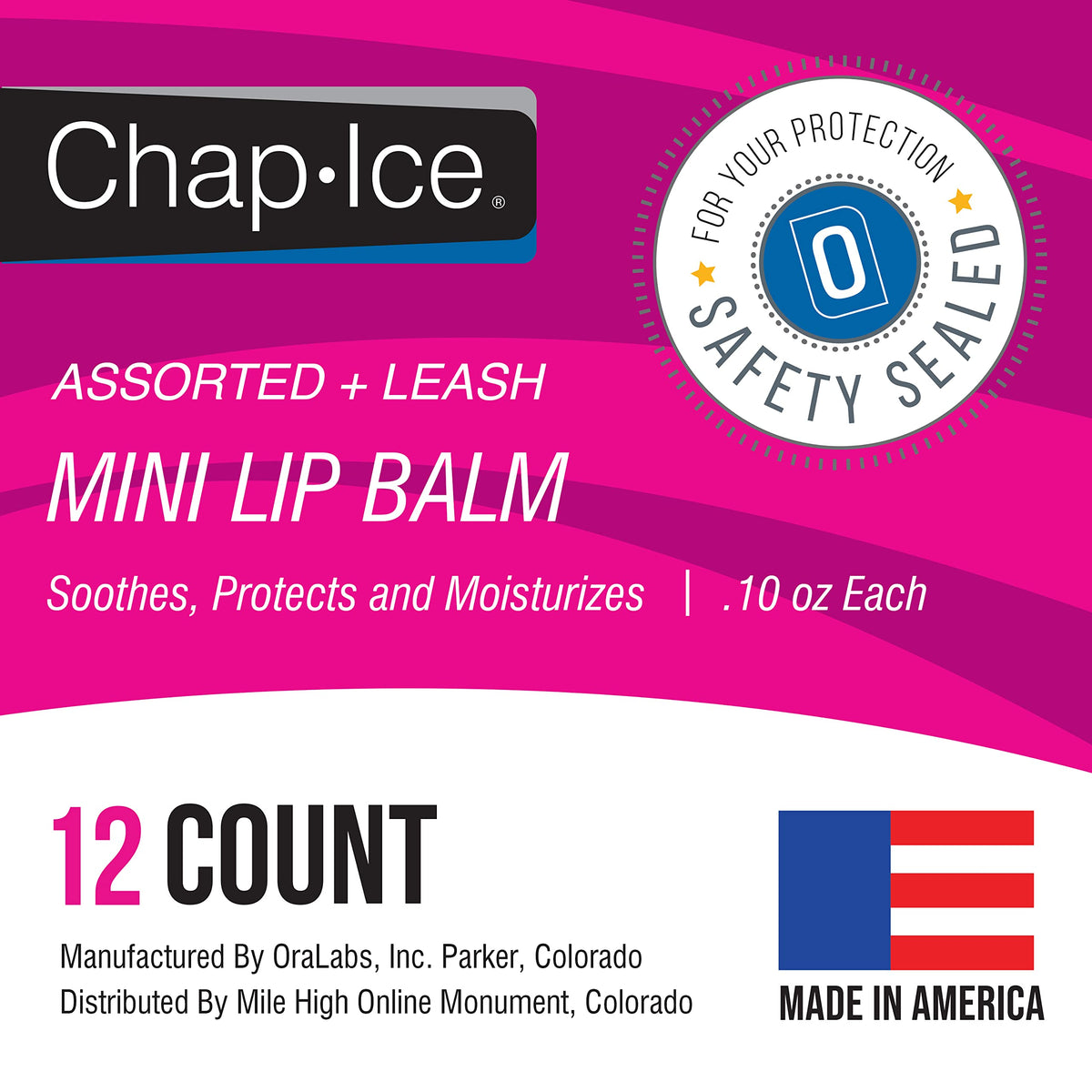 CHAP-ICE keychain with swivel clip attached to keys, keeps balm accessible