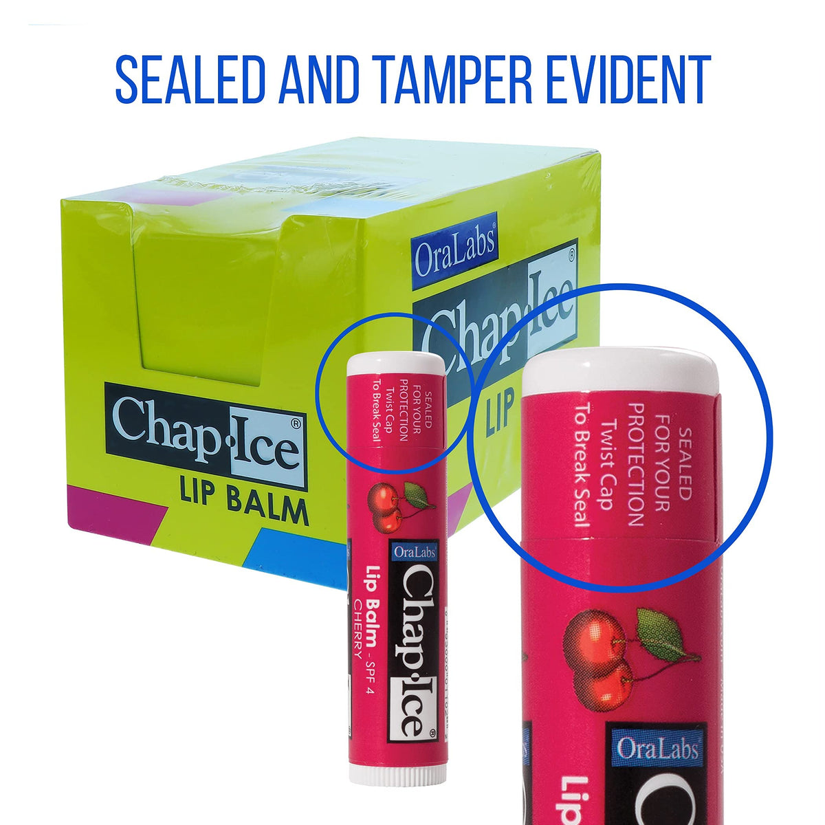 CHAP-ICE label and ingredients panel showing manufacturing and ingredient transparency