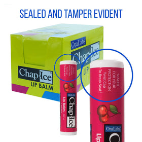 CHAP-ICE label and ingredients panel showing manufacturing and ingredient transparency