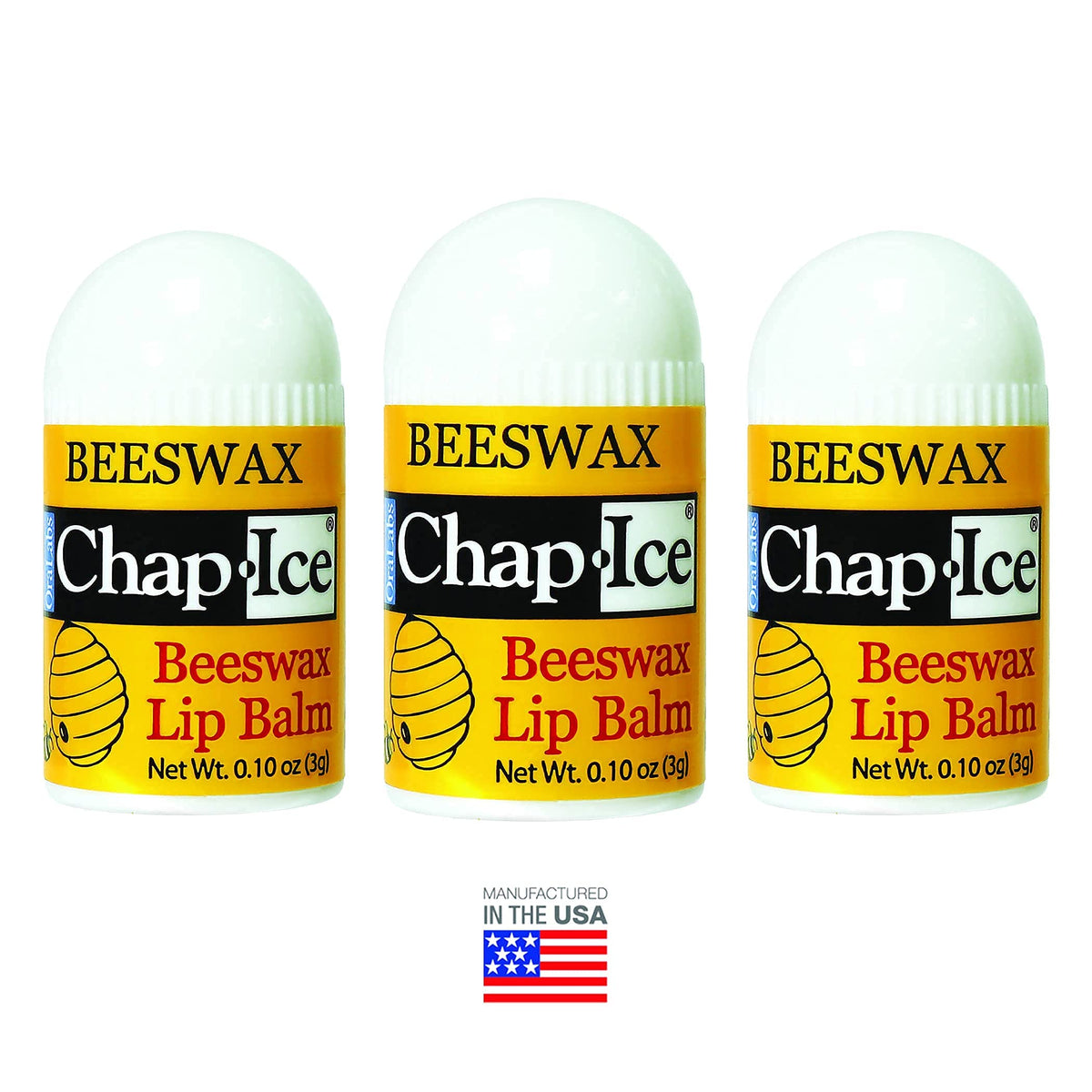 CHAP-ICE tube used outdoors on lips demonstrating cooling peppermint relief during activities