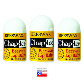 CHAP-ICE tube used outdoors on lips demonstrating cooling peppermint relief during activities