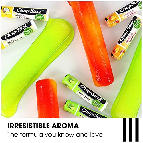 ChapStick Aloha Coconut three-tube arrangement showing variety and everyday convenience
