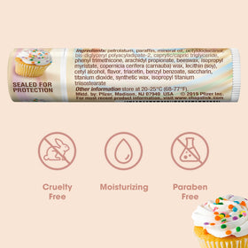 ChapStick Cake Batter tucked in a gift bag as a cheerful stocking stuffer option